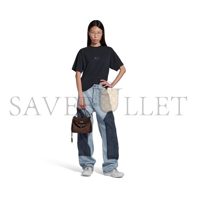 BALENCIAGA WOMEN'S RODEO HANDBAG MINI IN ESPRESSO 8437122AB4G2308 (23*17*10cm)